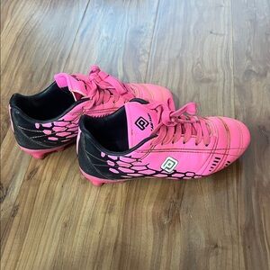 Pink and Black girls Cleats
